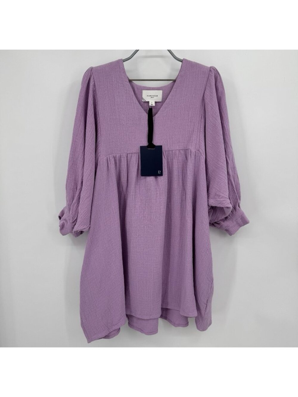Pomander Place by Tuckernuck Lavender Gauze Millie Dress sz S Mini Length Swing